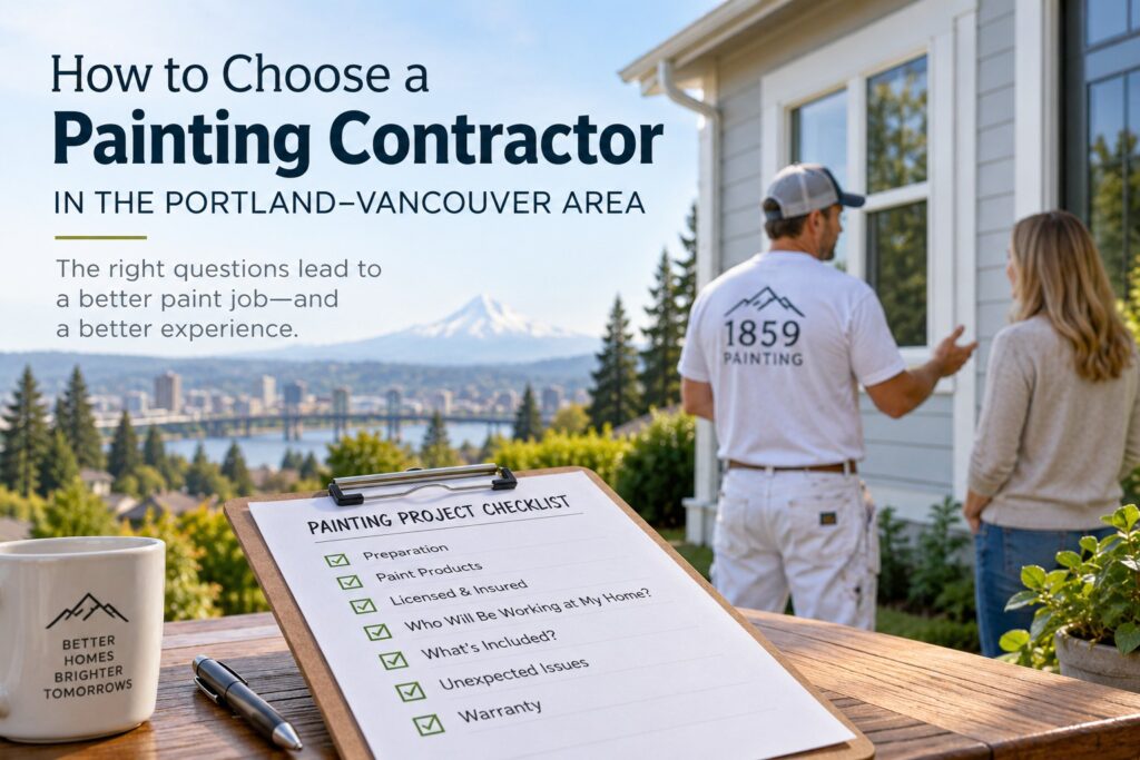 choosing a paint contractor in portland and vancouver
